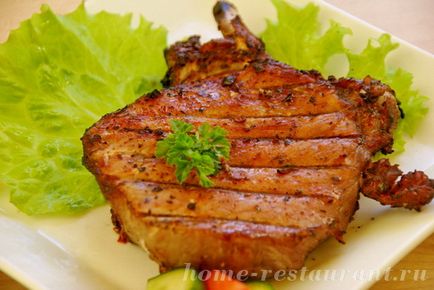 Стейк зі свинини на мангалі - домашній ресторан