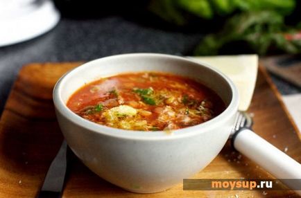 Supa cu carne afumată și linte - o rețetă culinară cu o fotografie