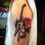 Guitar Tattoo a kéz értékét, vázlatok és inspiráló fotó