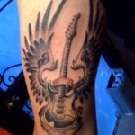 Guitar Tattoo a kéz értékét, vázlatok és inspiráló fotó