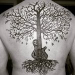 Tattoo chitara pe valoare de mana, schite si fotografii inspirationale