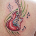 Татуювання гітара значення, фото і кращі ескізи