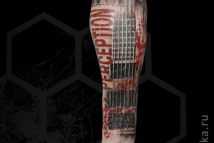 Tattoo chitara - sens, foto - barăci de studio tatuaje