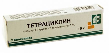 Tetraciclină unguent de la acnee pe fata si corp și luând comprimate de tetraciclină