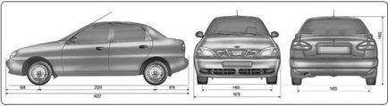 Műszaki adatok az autó Daewoo Lanos, kiadói monolit