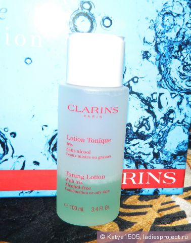 Тонізуючий лосьйон для особи з ірисом toning lotion with iris від clarins - відгуки, фото і ціна