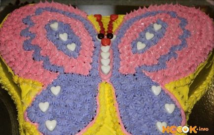 Butterfly torta - a recept egy fotót, hogy hogyan lehet a saját kezét