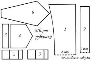 Торт - сорочка, прикрашаємо торти