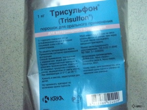 Трісульфон (порошок) для кроликів, курей, голубів, бройлерів, курчат, відгуки про застосування