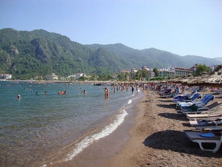 Turcia - Icmeler - statiune in Marmaris, fotografie plaja Icmeler