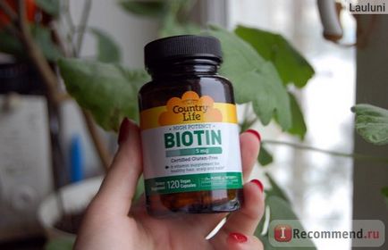 Vitamina pentru viata de viata a parului biotina - 