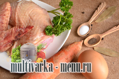 Wobbler a multivarka Csirke (zselé) Kocsonya a multivarka csirke