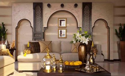 Stilul arab în bucătăria foto interioară, apartament, baie