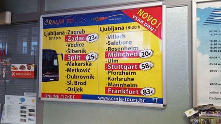 Conexiune de autobuz zagreb-poreč-ljubljana-zagreb