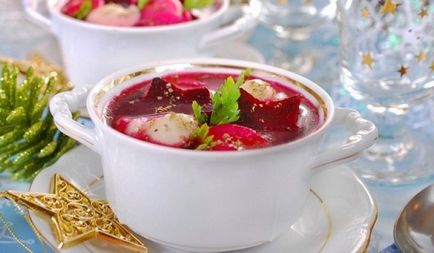 Borsch cu rețete simple de pui, cu conținut scăzut de calorii