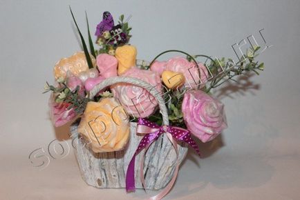 Букет з мила майстер клас з мильних троянд і з мильних квітів
