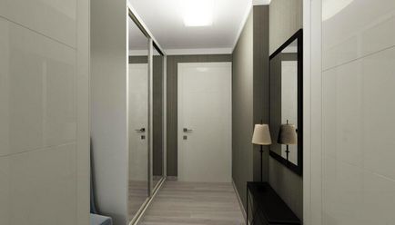 Design coridor foto în apartament, o cameră reală în casă, proiect hol, o simplă cameră cu trei camere