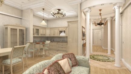 Designul unui apartament în stil grecesc - design interior de fotografie