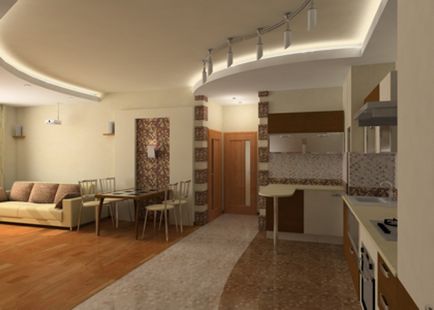 Designul unui mic apartament studio, interior, foto, video, totul despre design si reparatii la domiciliu