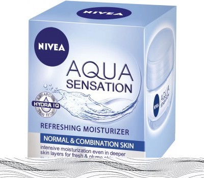 Cremă de zi pentru trezire Nivea aqua senzație pentru pielea normală și combinată 50 ml - 222 frecați