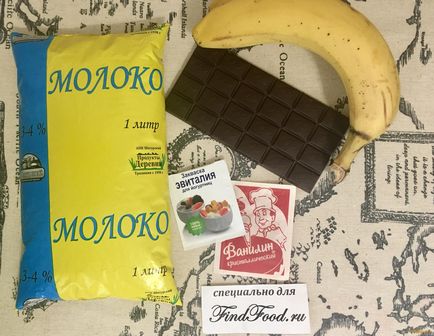 Iaurt de casă cu rețetă de banană și ciocolată cu fotografie