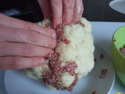 Töltött karfiol - recept, hogyan kell főzni a húst a sütőbe