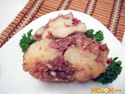 Töltött karfiol - recept, hogyan kell főzni a húst a sütőbe