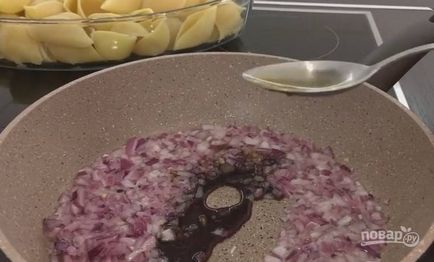 Töltött tészta - kagyló - Sauce - besamel - lépésről lépésre recept fotók