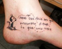 Mondatok tetoválás spanyol