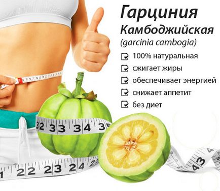 Garcinia Cambodian comentarii, instrucțiuni, compoziția și caracteristicile de utilizare