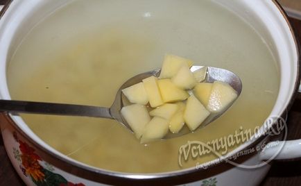 Supă de ciuperci cu vermicelli și cartofi