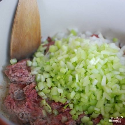 Vastag Olasz paradicsomleves tészta és hús - egy lépésről lépésre recept fotók
