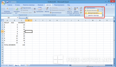 Utilizarea funcției de grupare în Microsoft Excel