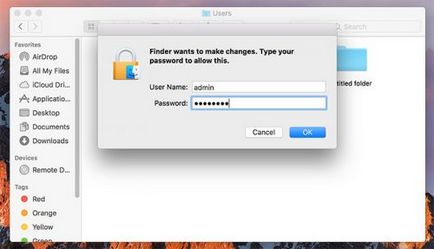 Cum se schimbă numele folderului de utilizatori în MacOS