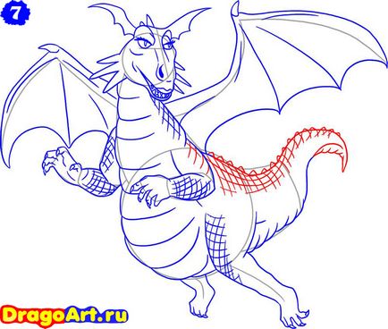Cum să desenezi un dragon dintr-un șarpe în etape cu un creion