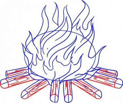 Cum de a desena un foc în creion pas cu pas - desene de lecție - utile pe artsphera