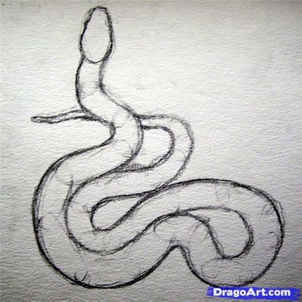 Cum de a desena un șarpe - un simbol al anului 2013