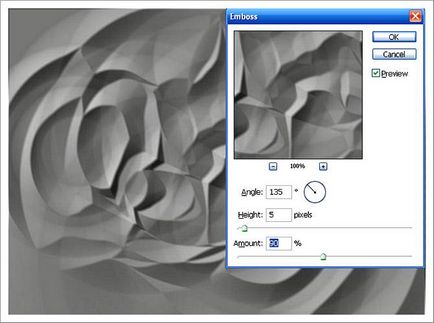Hogyan, hogy a felületi gyűrött külsejű photoshop (Photoshop) Hogyan készítsünk egy menta felszínén formájában Photoshop