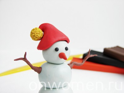 Як зліпити сніговика з пластиліну своїми руками майстер-клас з фото поетапно