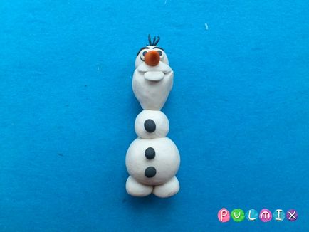 Cum se modelează un om de zăpadă din plasticină în etape