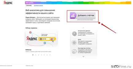 Cum să setați contorul de valori Yandex la un site în wordpress