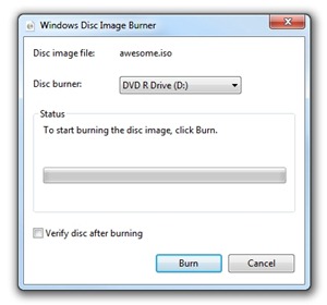 Cum se scrie imaginea iso pe disc prin standard înseamnă ferestre 7 - utilizator avansat pk