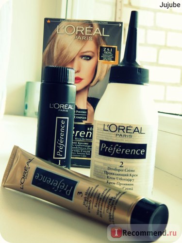 Hajfesték színe L'Oréal által előnyben részesített magas ellenállás - „árnyékban 9