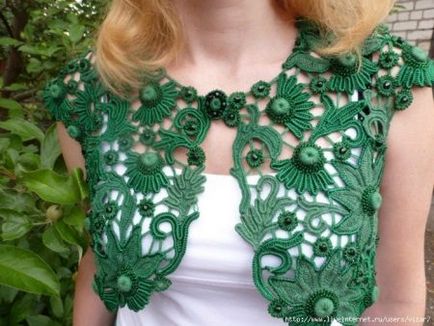 Lace bolero (64 fotografii) cu mâneci lungi, de la dantelă irlandeză, roșu, negru, până seara