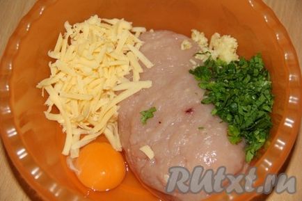 Csirke fánk sajttal - a recept egy fotó