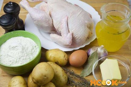 Csirke sült burgonyával - recept fotókkal főzés a kemencében