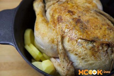 Csirke sült burgonyával - recept fotókkal főzés a kemencében