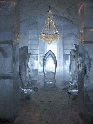 Ice Hotel - szép jég építészet deit