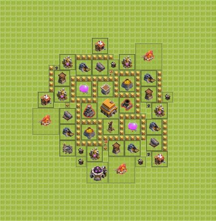 Кращі розстановки бази clash of clans тх 5, ратуша рівень 5