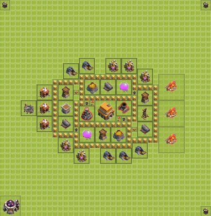 Кращі розстановки бази clash of clans тх 5, ратуша рівень 5